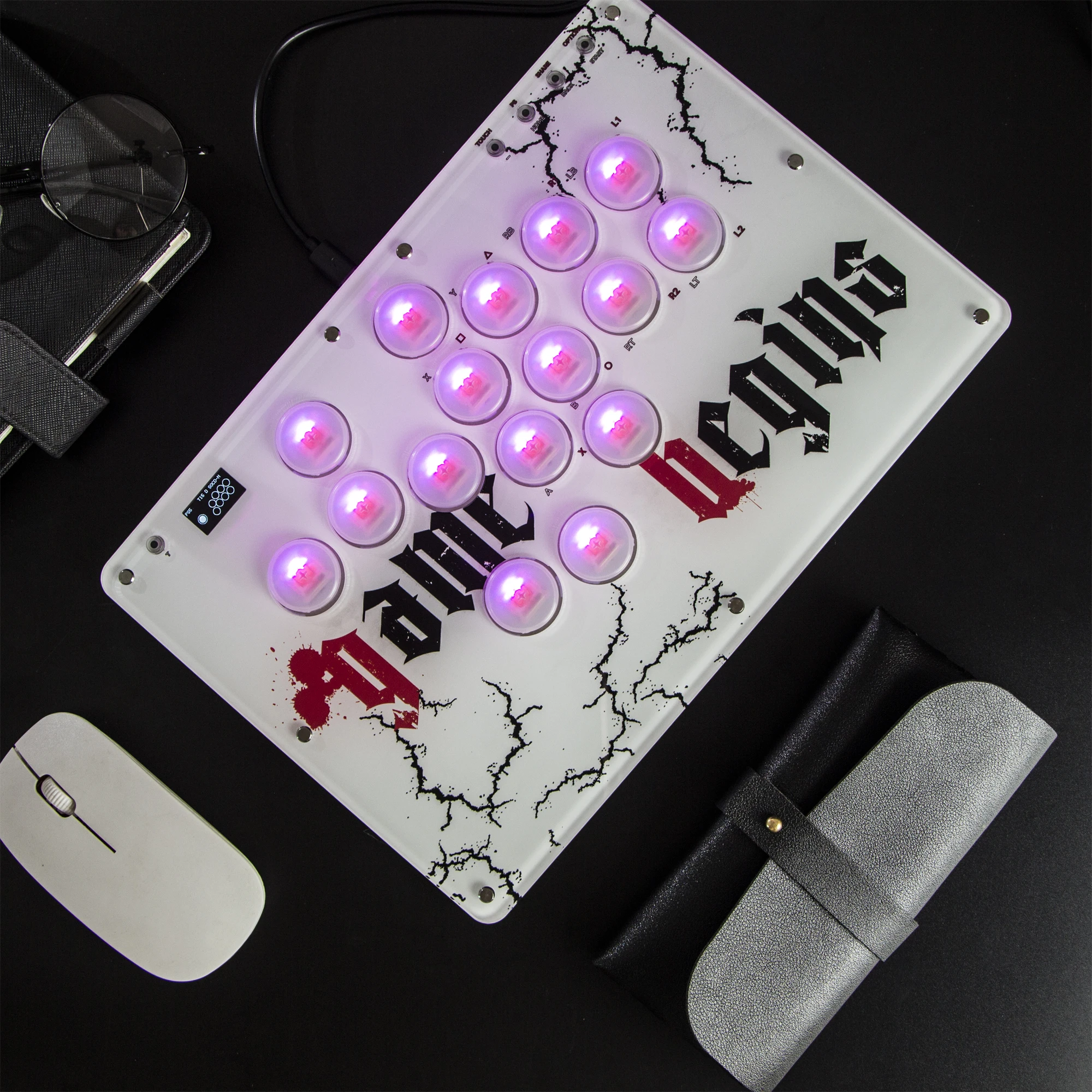 

REMANK R16 PS4 Джойстик Hitbox Клавиатура Аркадный контроллер для PS4/Switch 2, аркадный контроллер Hitbox PS5 Fight Sticks PC