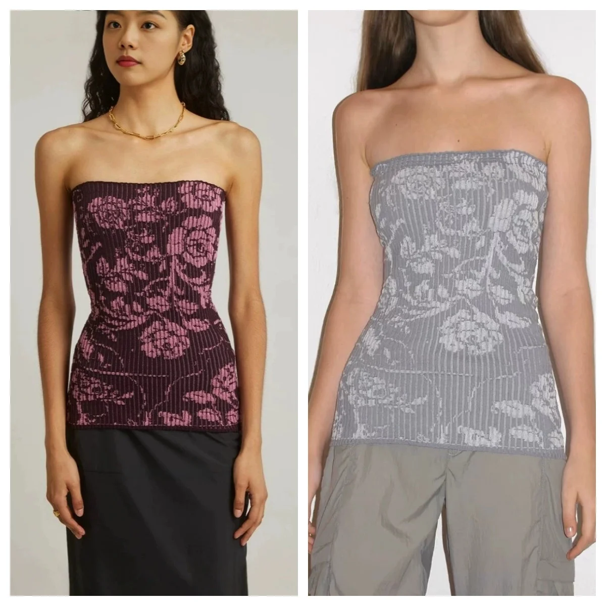 

Paloma шерстяной шерстяной жилет с принтом розы, эластичный вязаный топ без косточек, женский модный весенний сезон, обычный тонкий