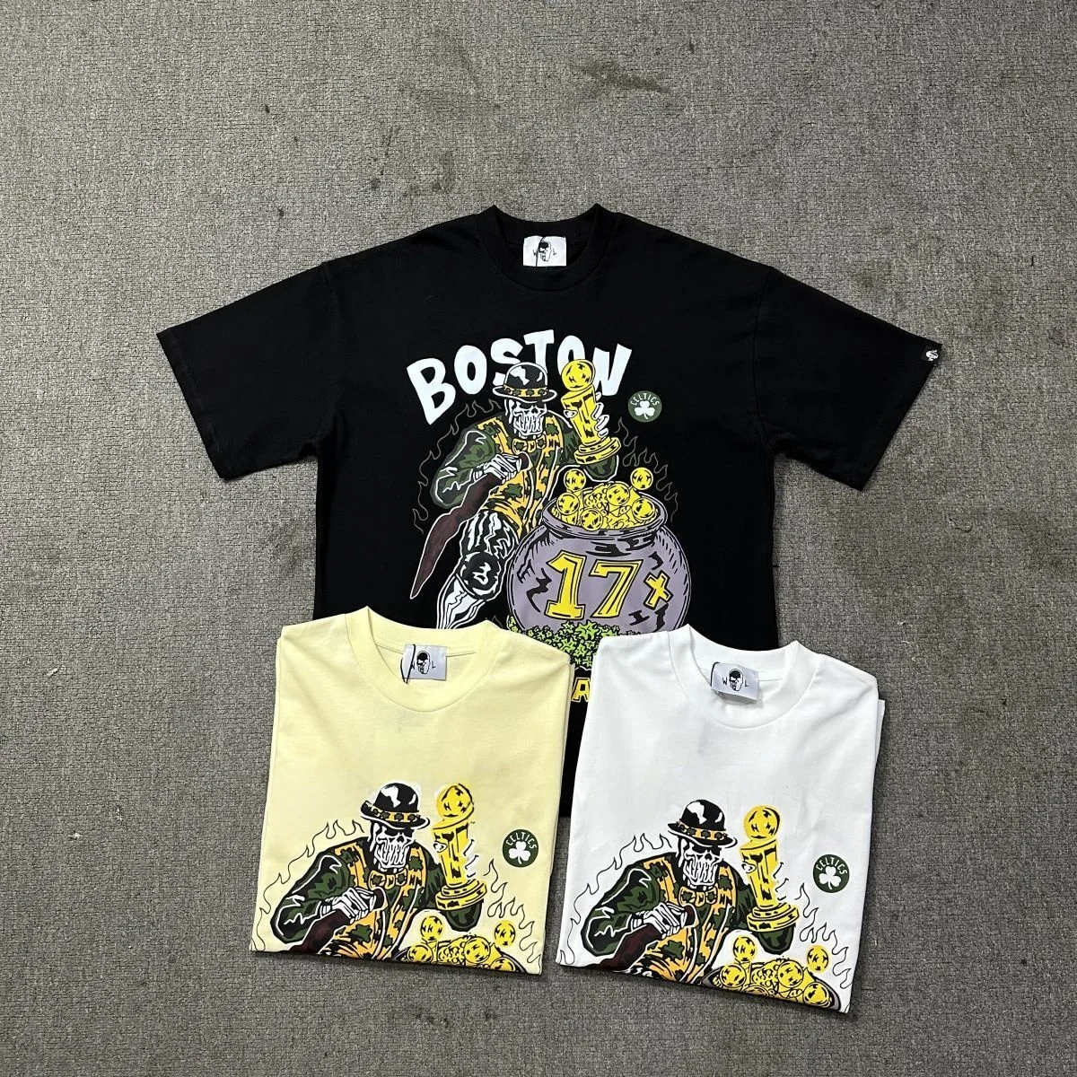 

Warren Lotas American Rich Print Trendy Brand Hip Hop High Street Summer T-irt Loose Pure Cotton round Ne ort Sve