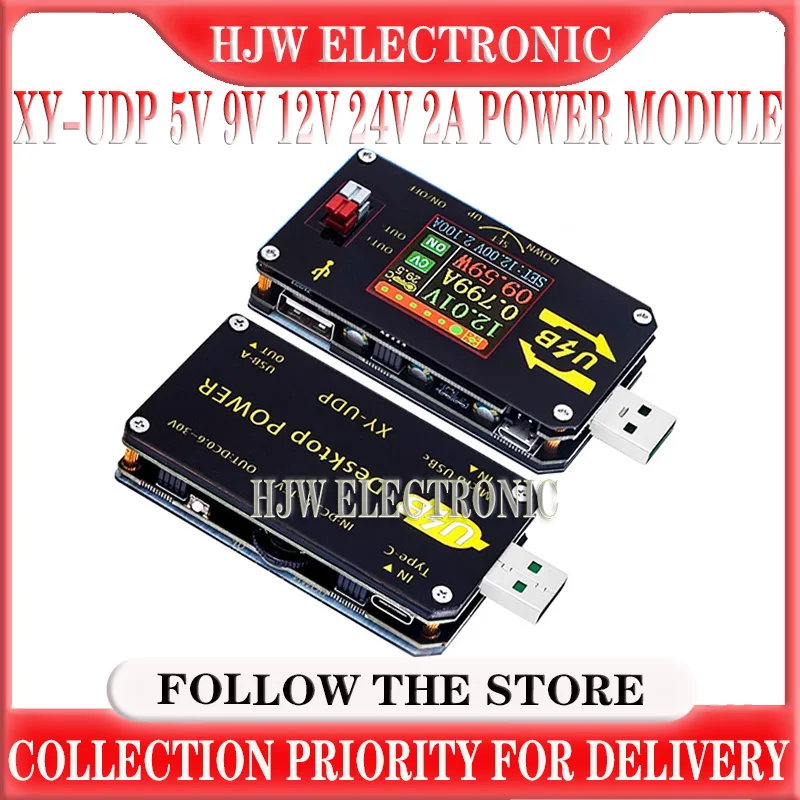 

XY-UDP 15W Digital USB DC-DC Converter CC CV 0.6-30V 5V 9V 12V 24V 2A Power Module Desktop Adjustable Regulated power supply