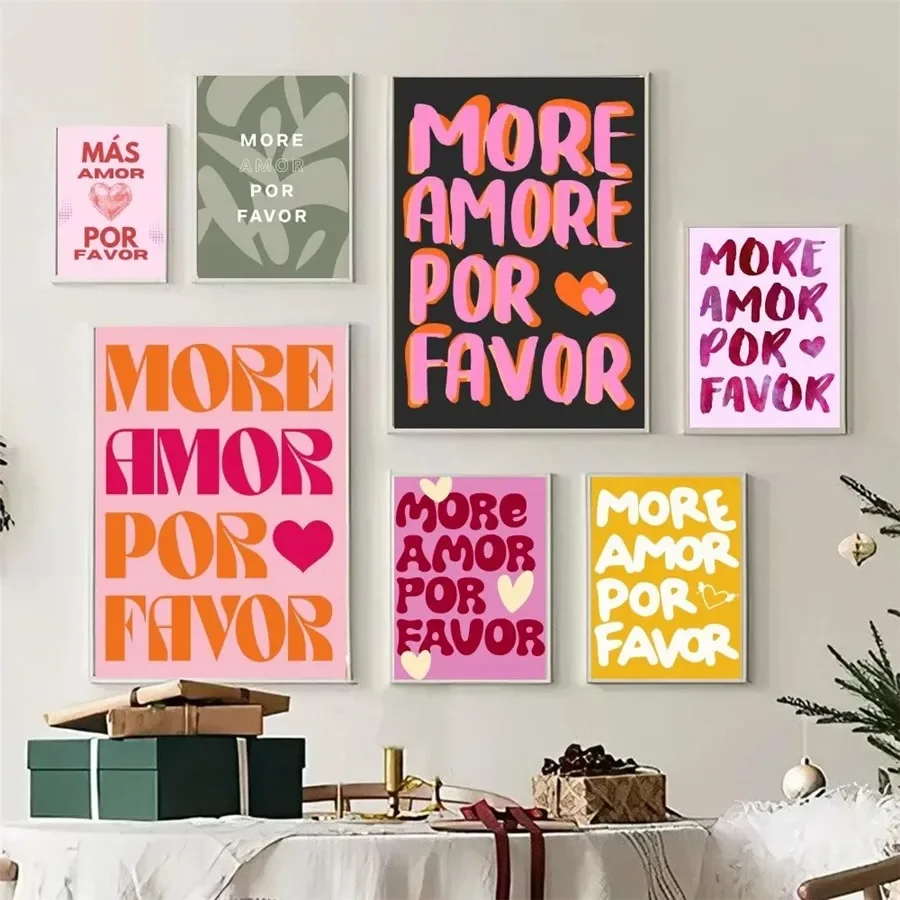 Plus Amor Por Faveur Bonne Slik Impressions Sur Toile und Affiches Vintage Chambre Maison Bar Café Detailer Est?tique Art Pei