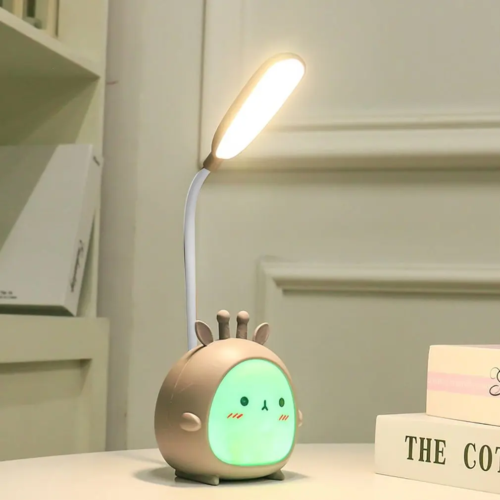 New LED Lamp Portable Desk Foldable Light Cute Animal Ambient Light USB Charging LED Reading Lamp Eye Protective Night Light