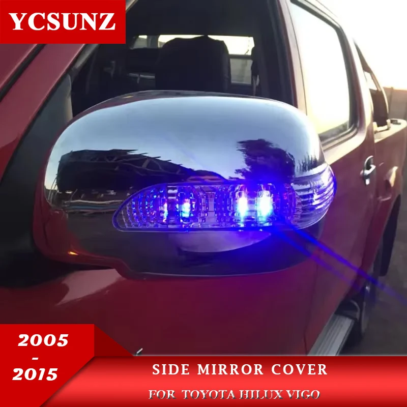 

Mirror Cover With LED Indicator For Toyota Hilux Vigo SR5 2005 2006 2008 2010 2011 2012 2013 2014 Car Styling Double Cabin