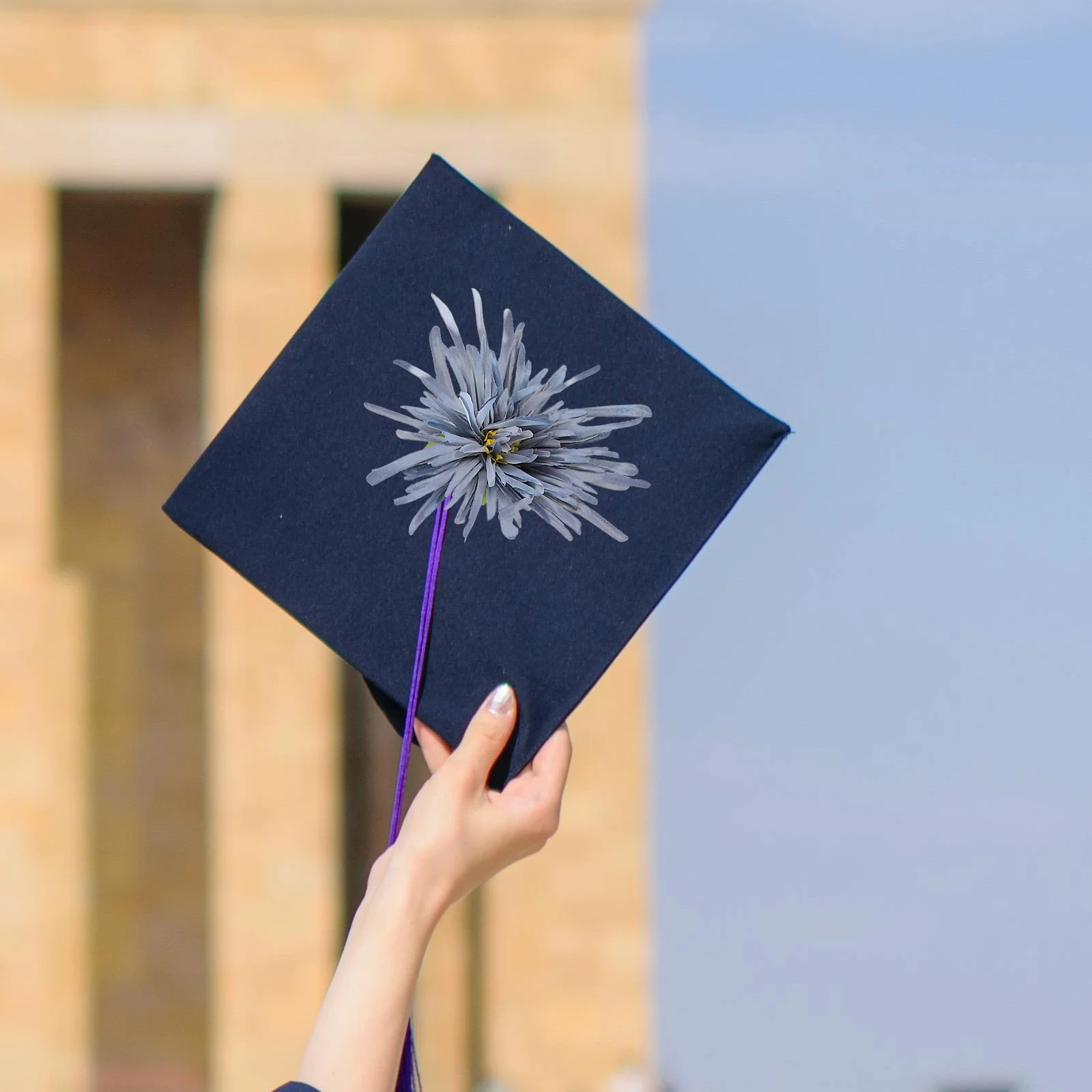 

20Pcs Graduation Cap Artificial Flowers for Decoration DIY Crafts Realistic Fabric Flowers Wedding Party