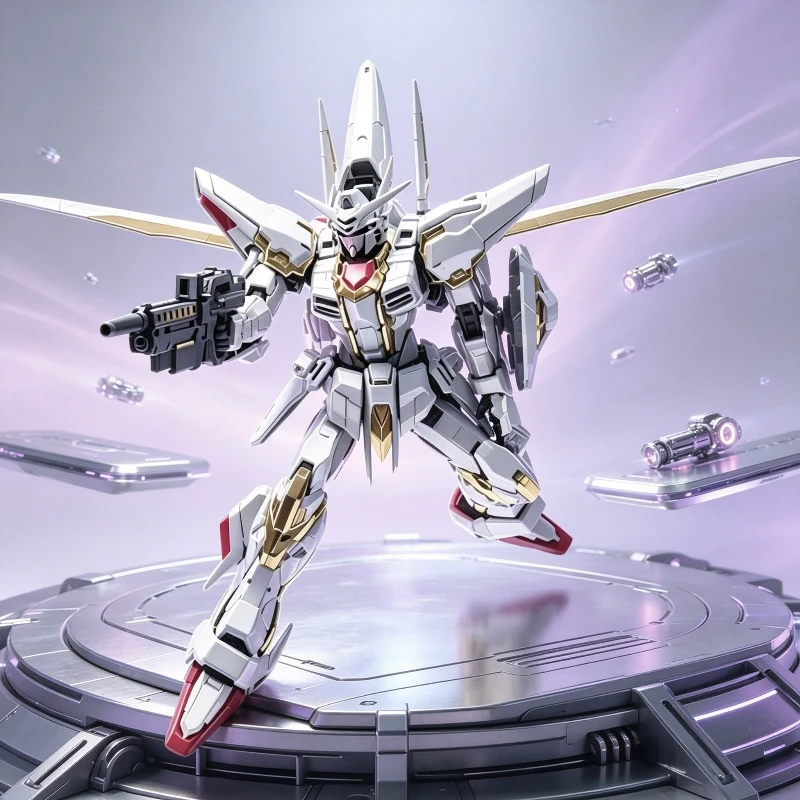 RG 1/144 Versión Oro Blanco Unidad Akatsuki Oowashi Acabado Titanio SEED Destiny Gunpla Kit de Montaje Figura de Acción Juguete para Niños Regalo