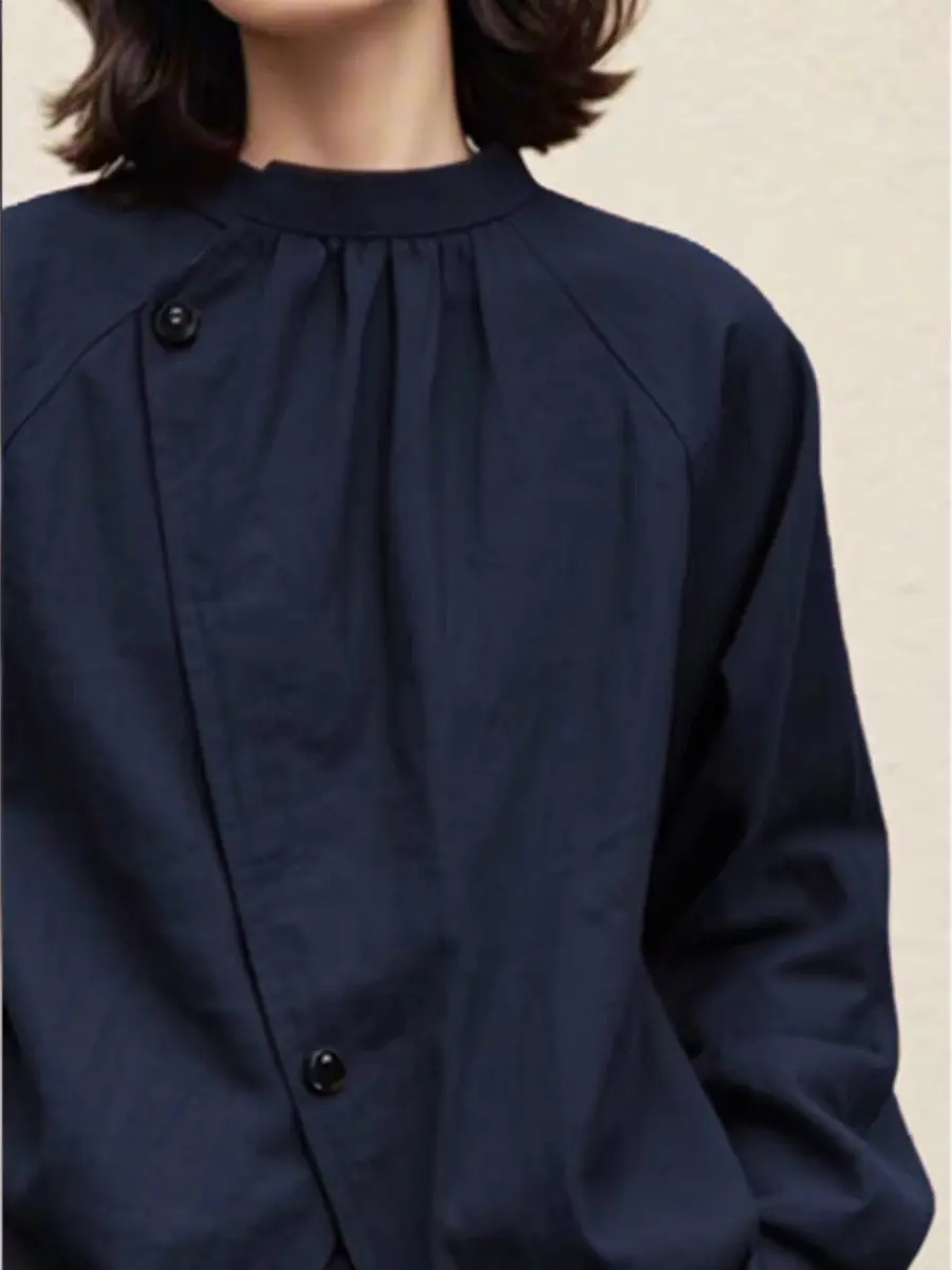 Ele Long Sve Donna irt Faionable Coreano Sle Taglio dritto Top in seta Primavera Autunno Stagione Abbigliamento da pendolare