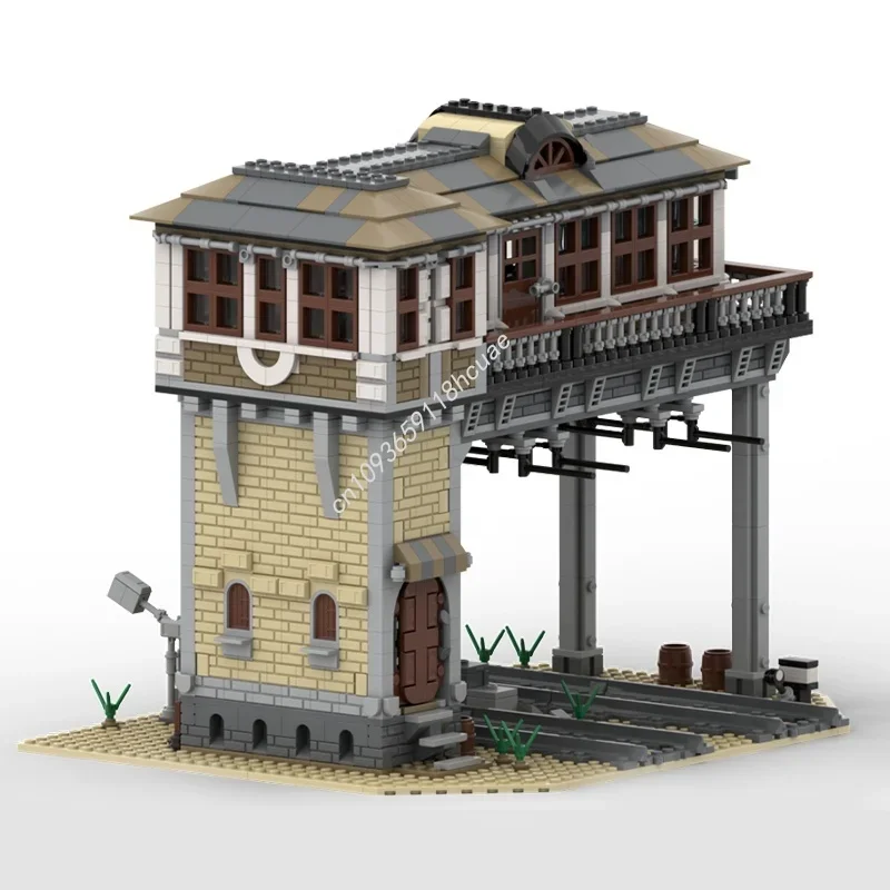 2229 Uds. Torre de interruptor MOC modelo entrenado arquitectura de bloques de construcción montar regalos de navidad DIY juguete Idea ladrillo niños cumpleaños