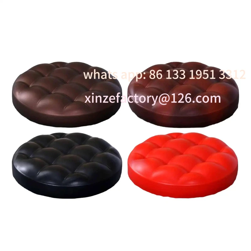 

Customizable Barstool Seat Cushion Replacement Round Seat Pad Bar Stool Chair Accessory for Hair Salon Barber Shop Home