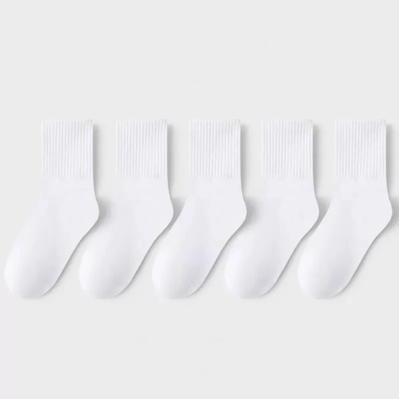 Lawadka 5Pairs/set Boys Girls Socks For Kids White Black Gray Cotton Children\'s Socks Student Sport Autumn New Sock 2 to 11Years