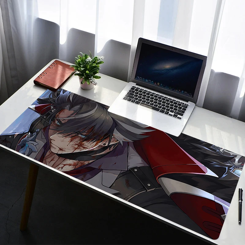 Mouse Pad Computer Gaming Accessories Mousepad Rubber Extended Desk Mat G-genshin Impact Wriothesley Laptop Gamer Keyboard Pad