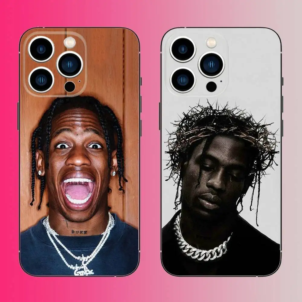 

T-Travis S-Scott Phone Case For iPhone 16,15,14,13,12,11,Pro,Max,Plus,Mini,X,XS,XR,8,7,6,S,SE Soft Black Case