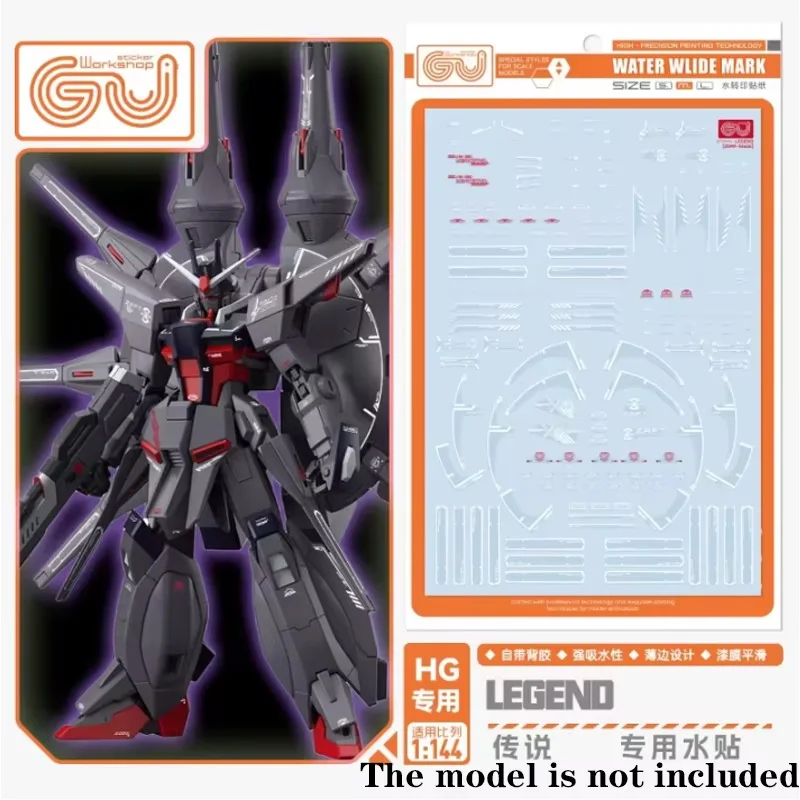Heiße neue GU-H263 Wasserschiebeaufkleber für HG 1/144 Legend von GUGU, hochpräzises Modell-Aufkleber-Set, Hobby-DIY-Zubehör