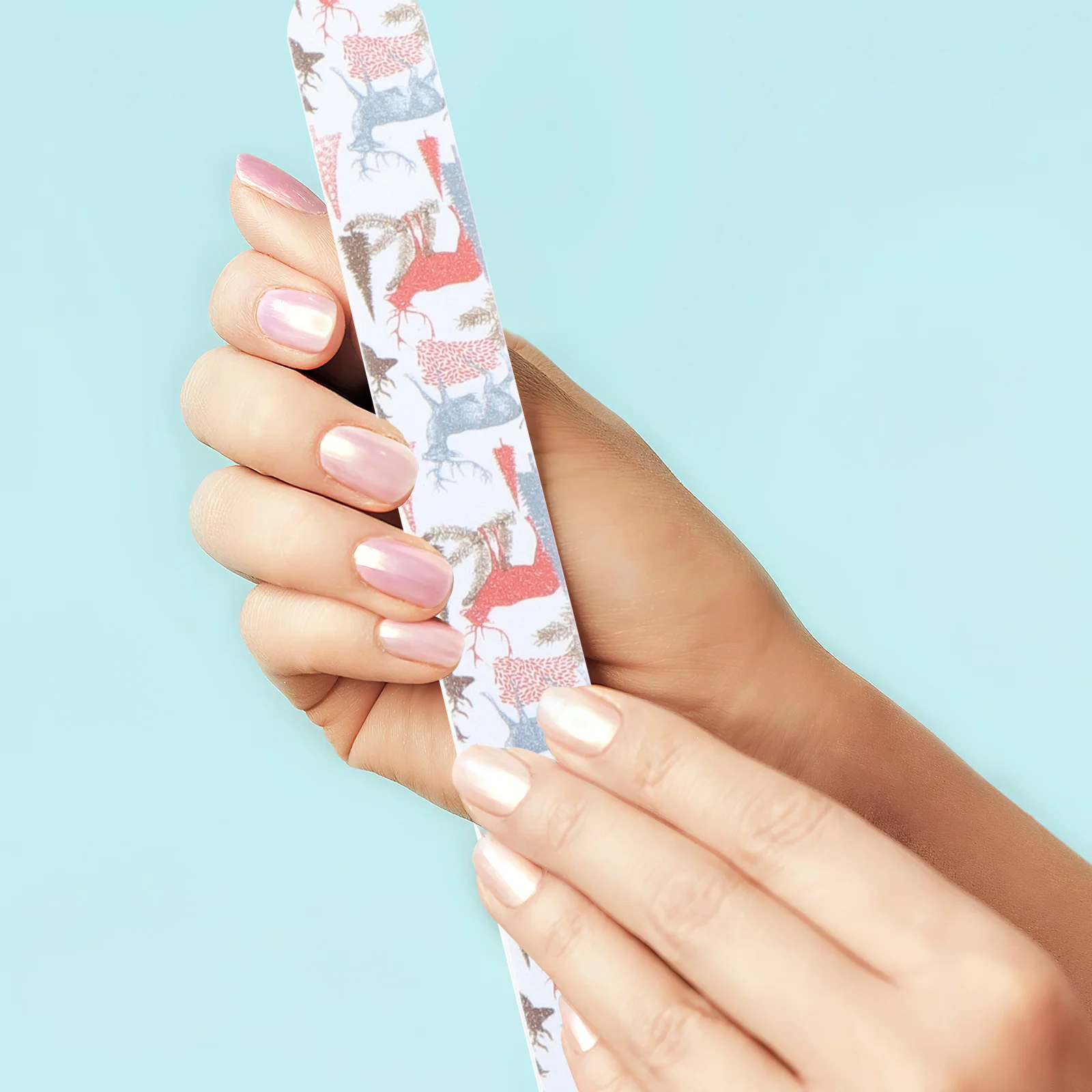 

12 шт. пилочки для ногтей Рождество для натуральных ногтей УФ-набор зернистость DIY Рождественский маникюр оптом