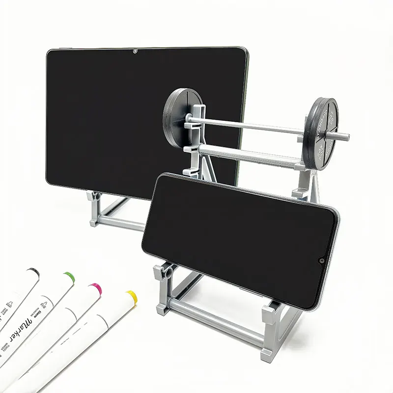Barbell Design Desk Organizer For Pens Glasses, Smartphones Notebooks Mini Gym Equipment Office Decor Cool Stationery Gift