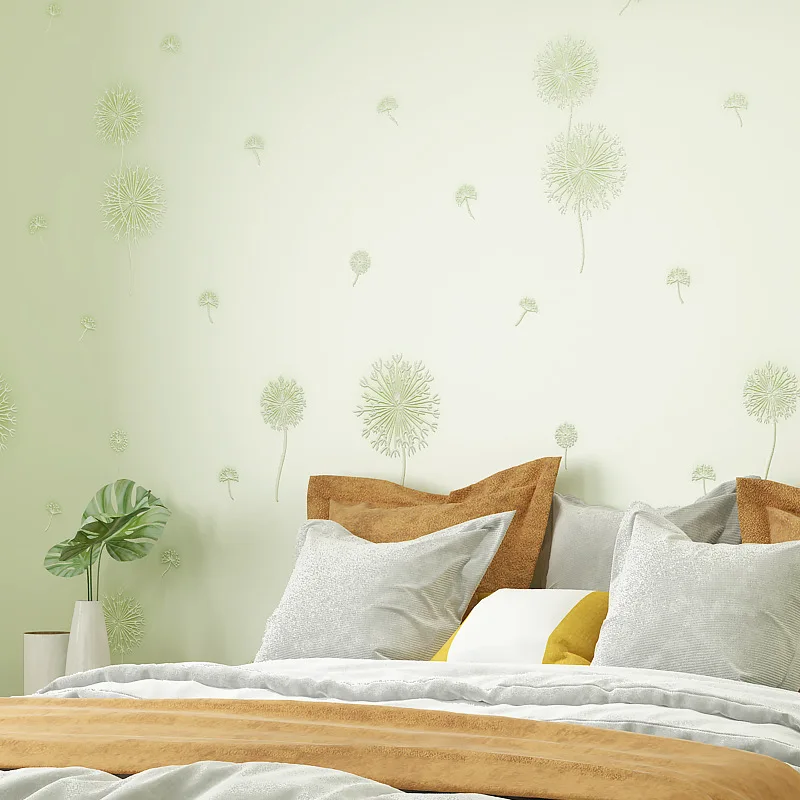 Dandelion Cottage Floral Wallpaper for Bedroom 2025 New Non Self Adhesive Eco Friendly Nonwoven No Glue Childrens Room Wall Pape