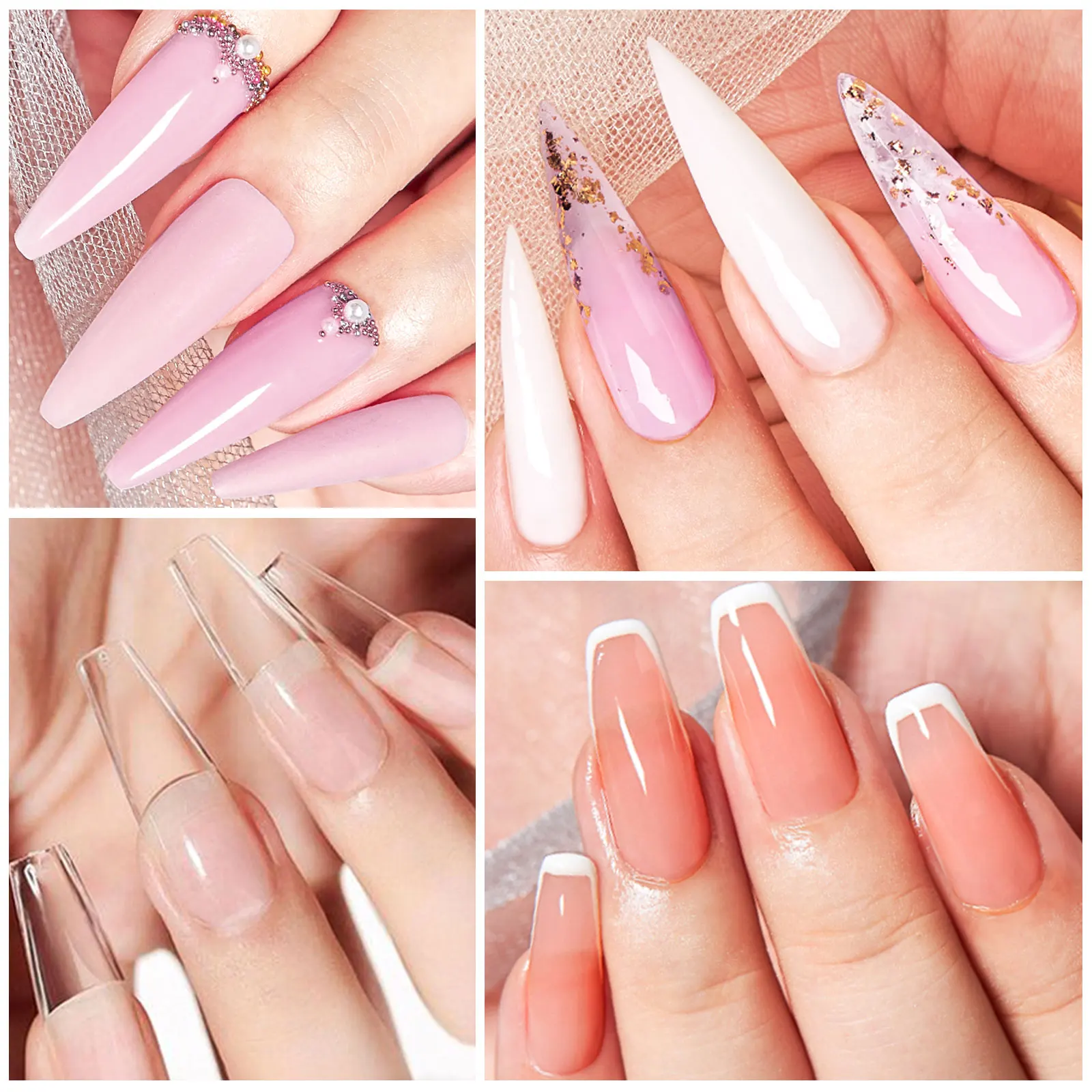 10個入り 20ml エクステンションネイルジェルポリッシュセット アクリルクリスタルビルディング フルポリジェル ネイルキット UVニス ネイルアート マニキュアキット