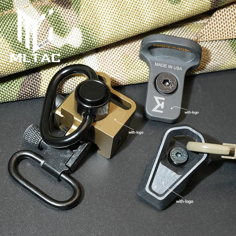 Airsoft QD Sling Swivel Mount Adapter Tactical Rail Sling Quick Release Button For MLOK A 20MM Shoulder Strap Mount Accessory