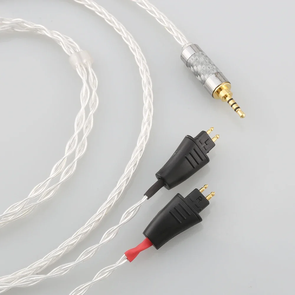 Cabo de fone de ouvido occ banhado a prata, 2.5mm 4.4mm xlr 3.5mm 8 núcleos para fostex th900 mkii mk2 TH-909 TR-X00 TH-600