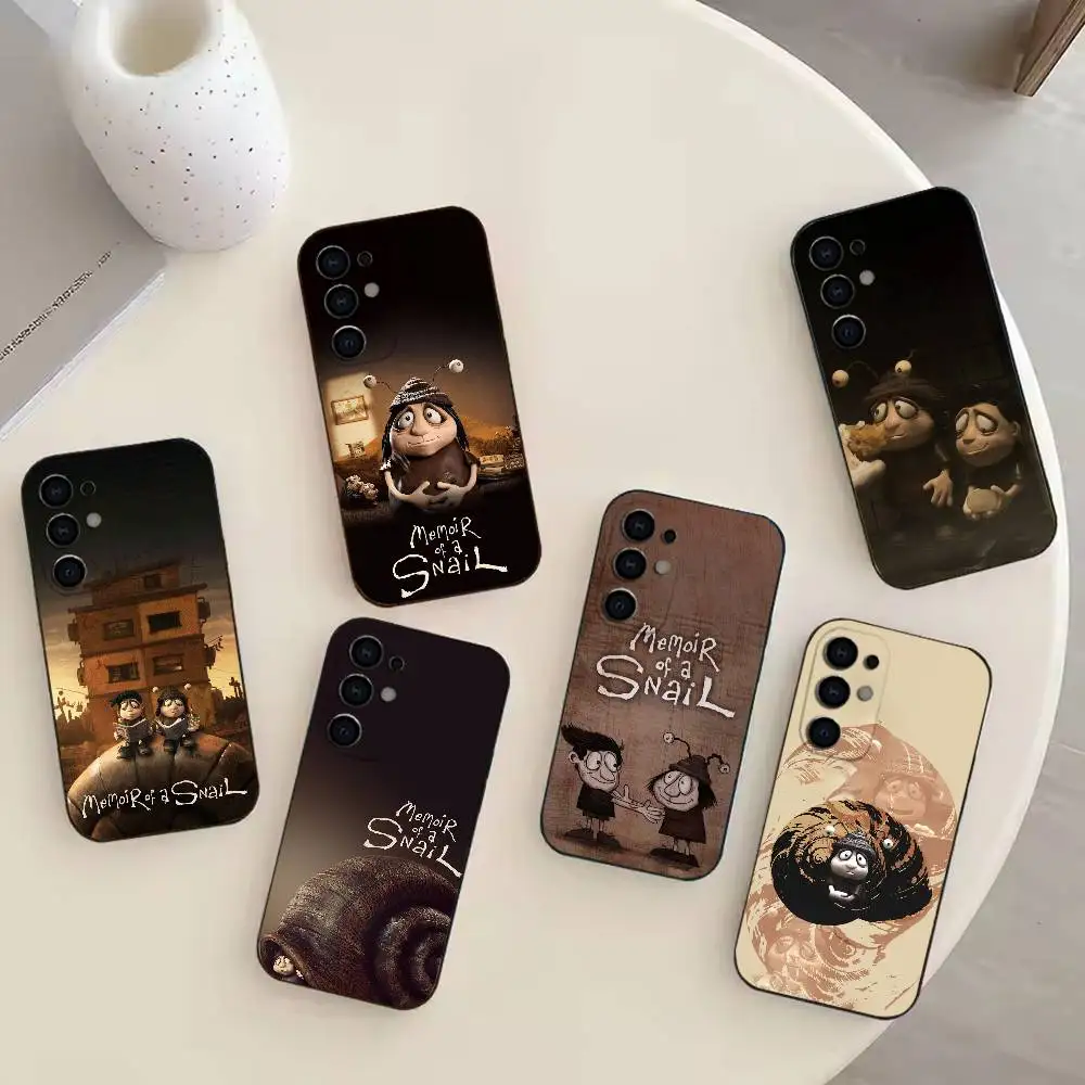 

M-Memoir of a S-Snail Phone Case For Samsung S25,S24,S21,S22,S23,S30,Ultra,S20,Plus,Fe,Lite Black Shell