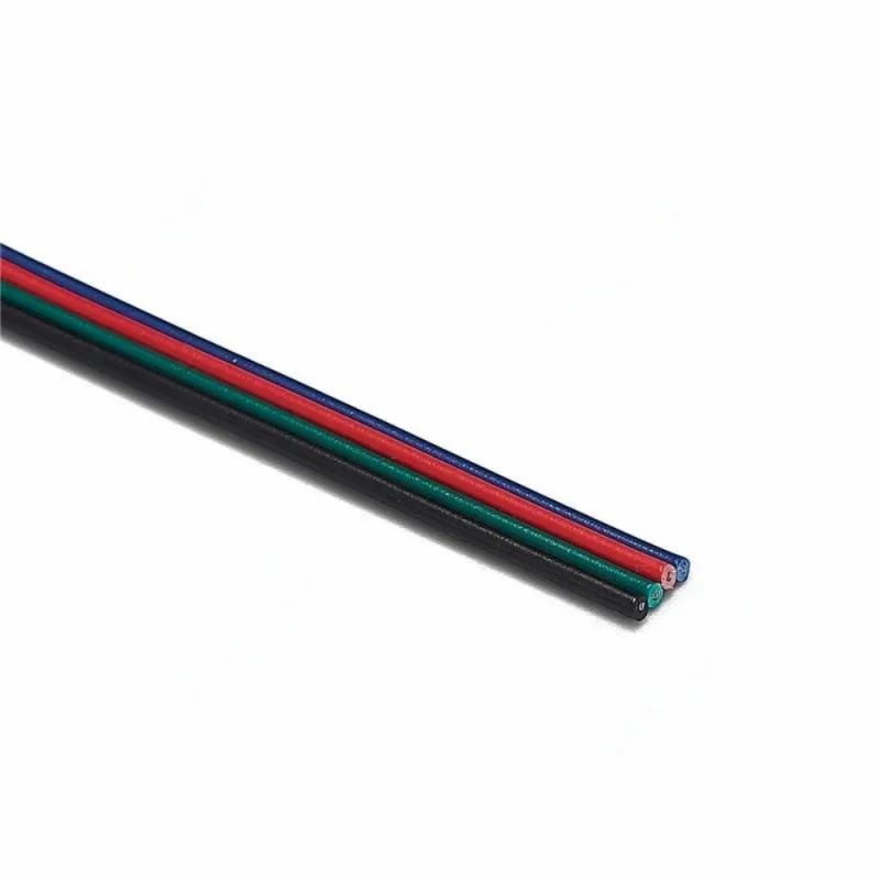 Cavo di prolunga elettrico 20M 4PIN 22/20AWG cavo isolato in PVC di rame stagnato per striscia luminosa a LED