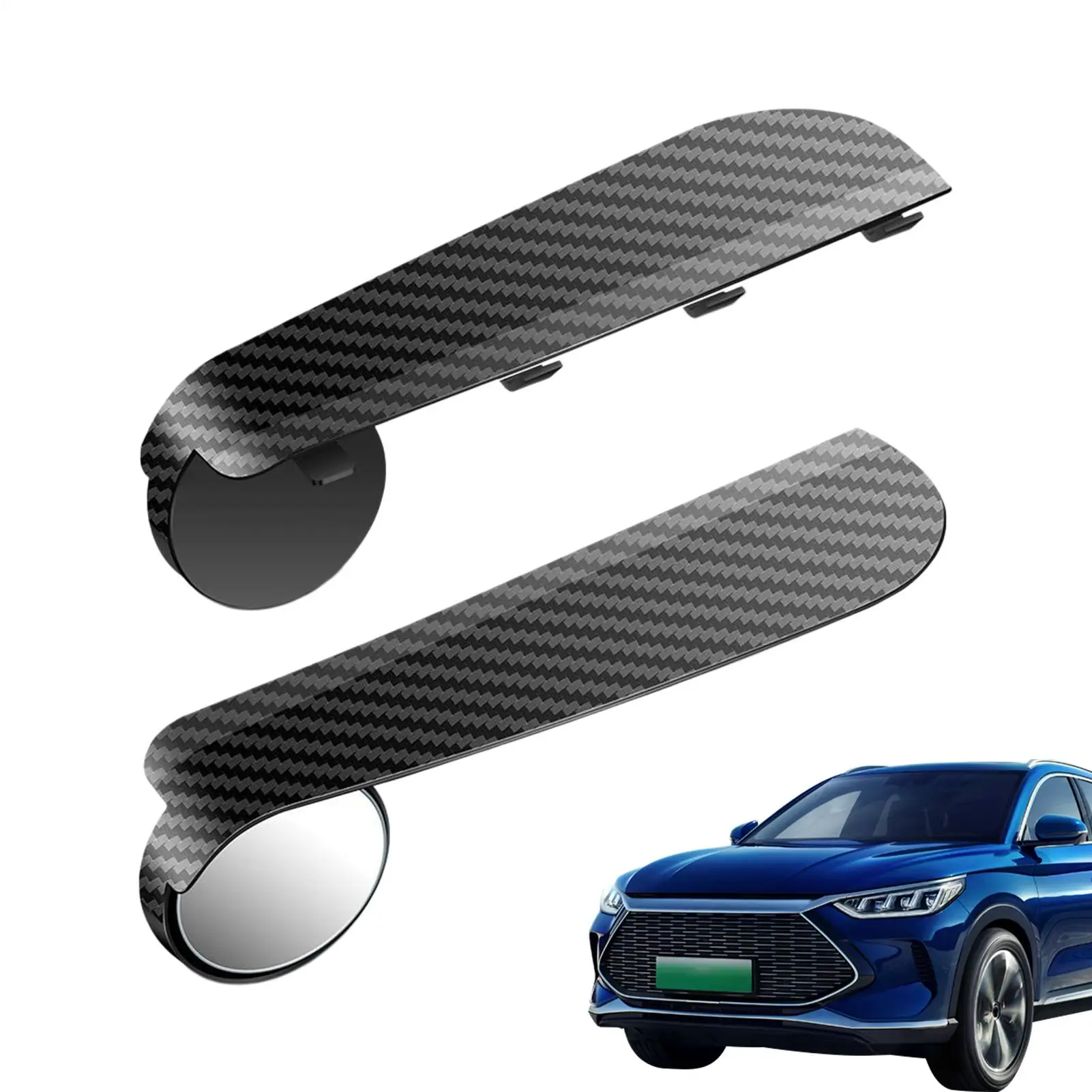 Side Mirror Visor Rain Guards Shield 2 Piece Adjustable Wide Angle Mirror Rain Visor Eyebrow for Truck SUV Vehicles Exterior view 4