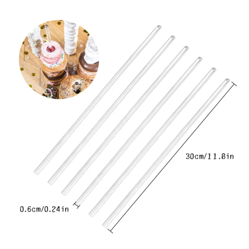 1/5/10pcs Acrylic Rods Clear Transparent Plexilgass Organics Grass Rods DIY Architectural Model Material Accessories  Multi-size