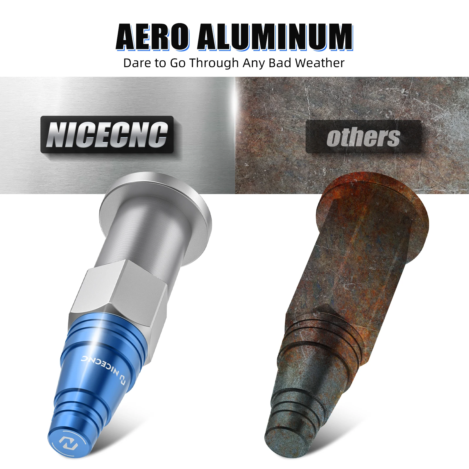 ATV 16 قطعة صواميل عجلة ألومنيوم مصقولة مصقولة لياماها رابتور 700 YFZ450 YFZ450R أشيب 700 بانشي 350 Can-Am أوتلاندر #3