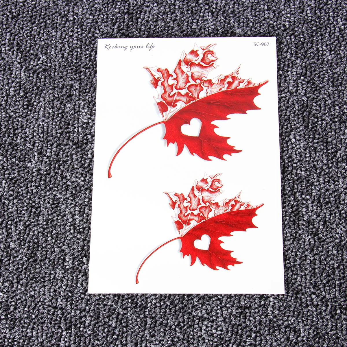 10 Sheets Maple Leaf Body Stickers Waterproof Pastes Disposable Sticker for Wrist Ankle Arm maple stickers