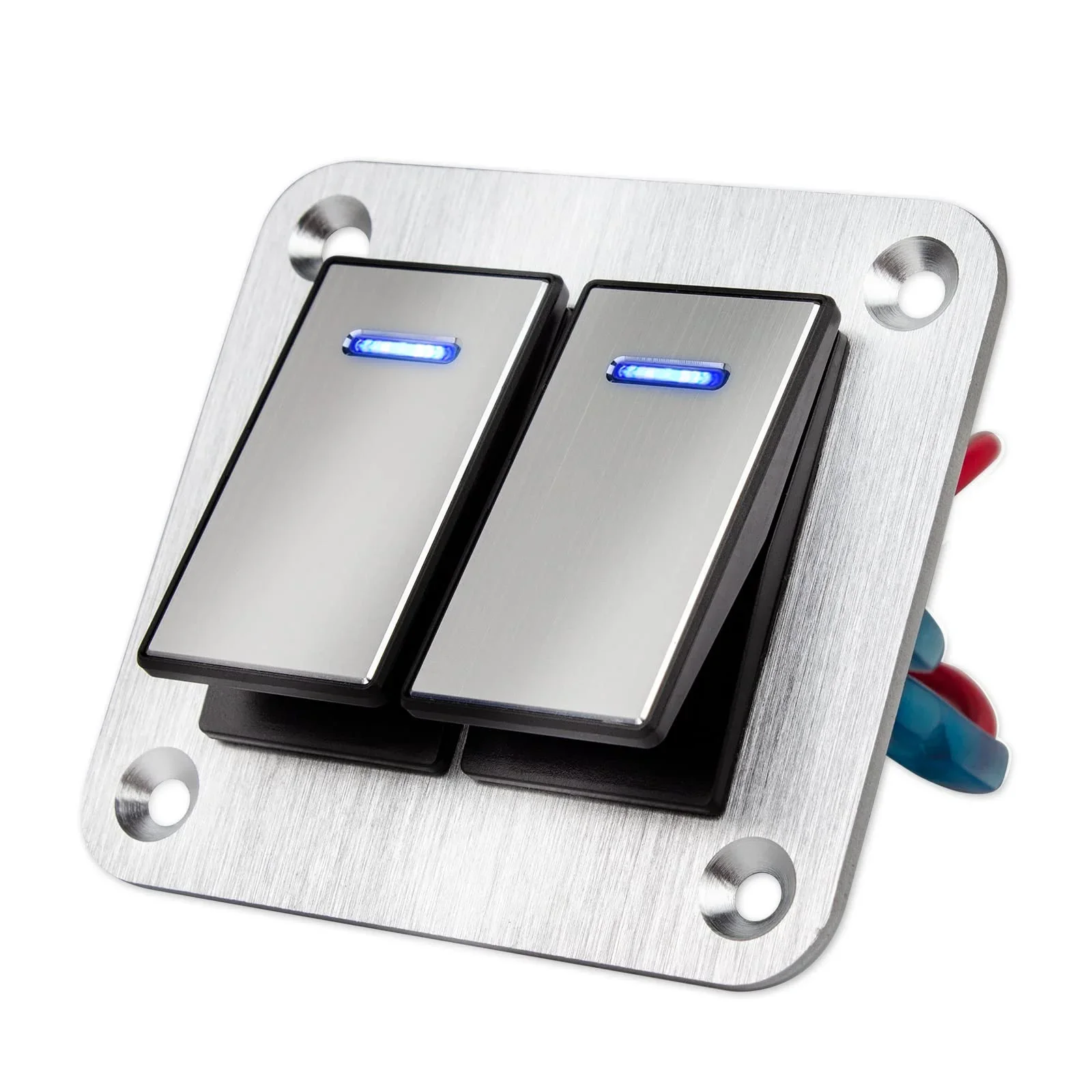 Metalen 2-8 Led Tuimelschakelaar Paneel Voor Marine Boot Truck Caravan Auto Socket Stroomonderbreker Schakelaar Paneel Boot