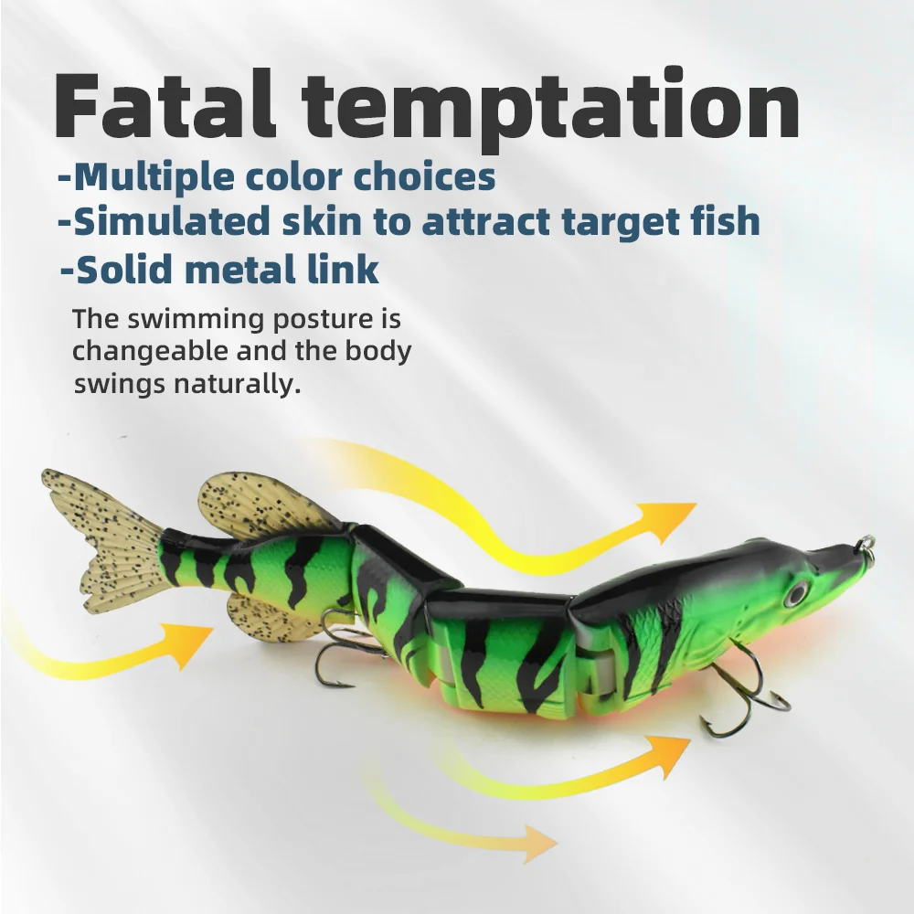 260mm 108g 4-segement alive realistic fishing lure multi articulated 8-segement Pike Muskie Swimbait Crankbait hard fish