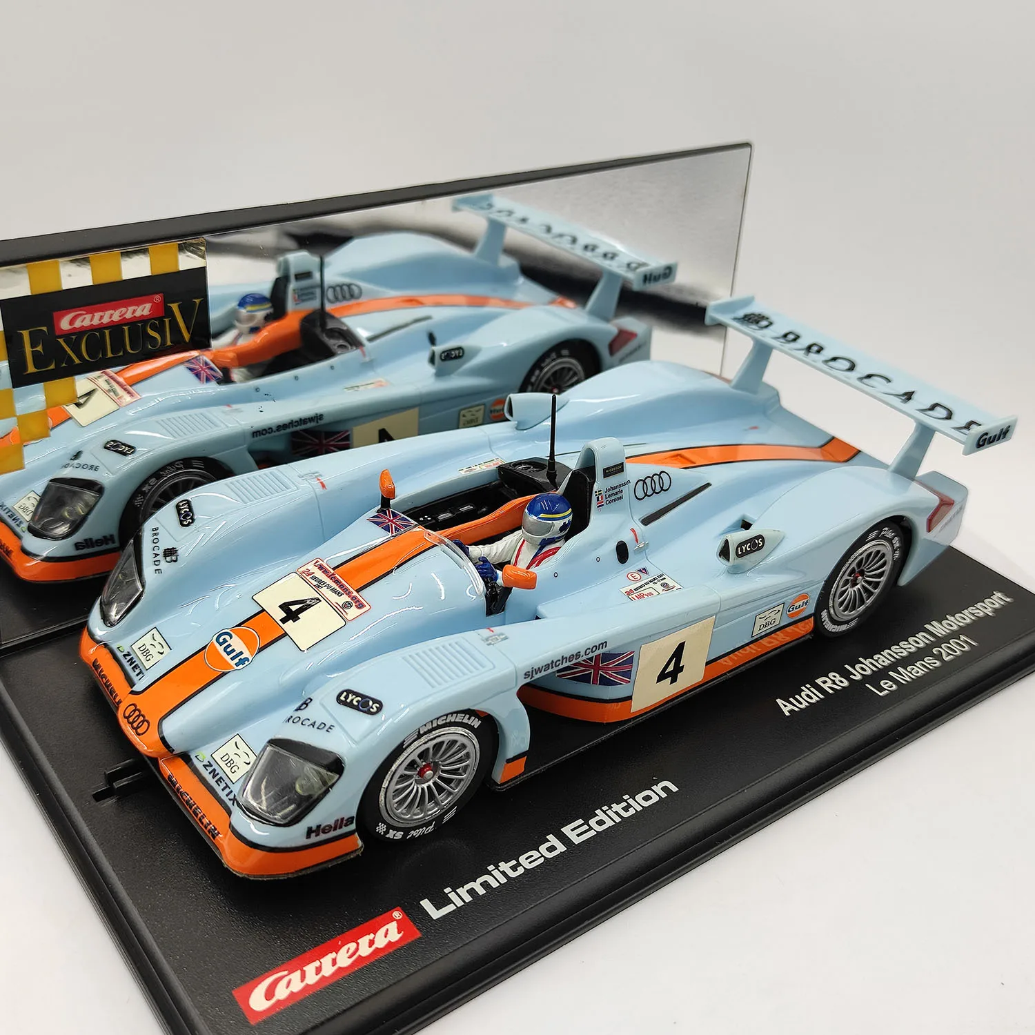 

Diecast Kaleira 1/24 Scale Audi R8 Johnson Racing Car 2001 Le Mang Alloy Simulation Car Model Collectible Toy Gift Souvenir