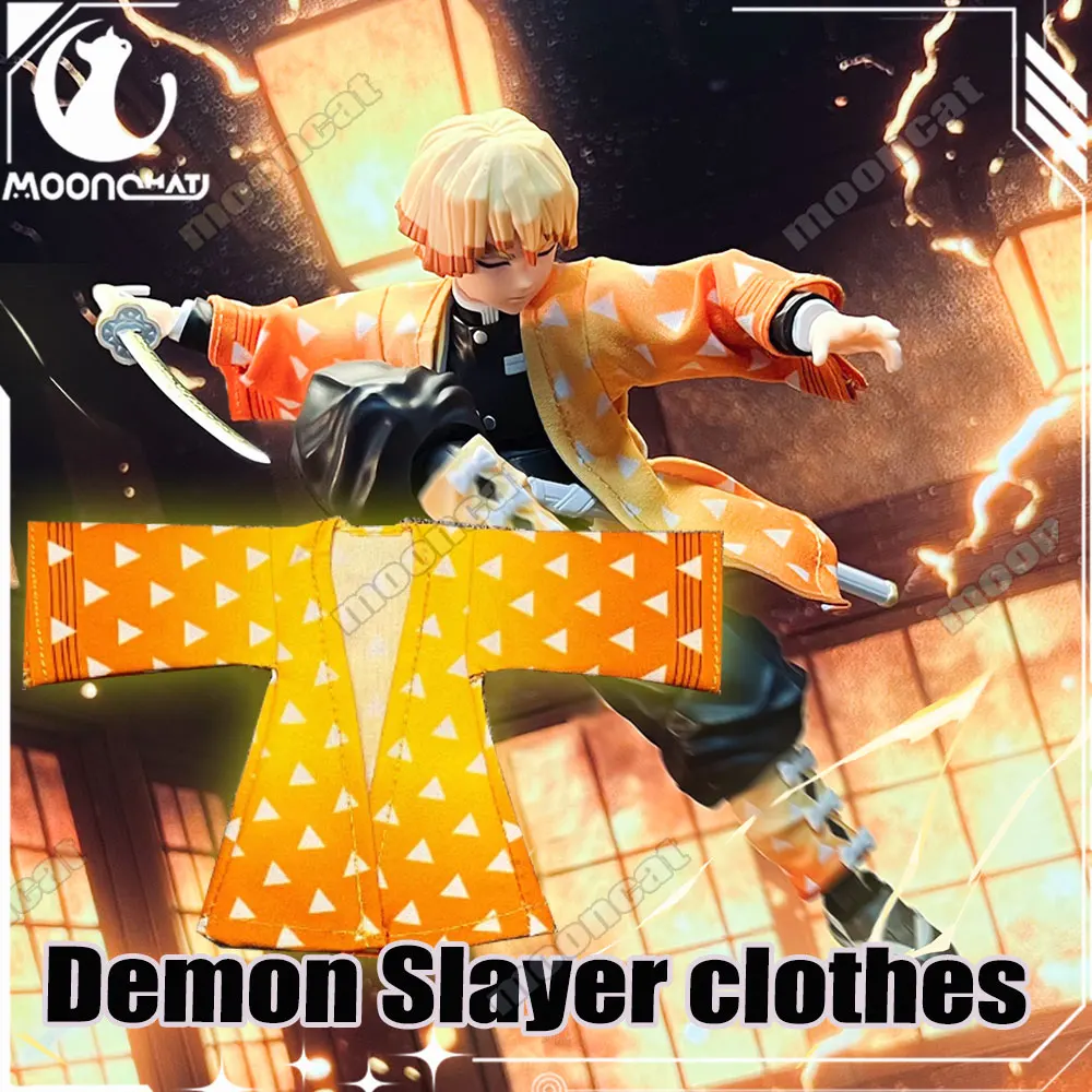 

Фигурка аниме Agatsuma Zenitsu, фигурка, одежда, игрушка, оранжевое мини-кимоно, пальто, декор, коллекция одежды, применима к масштабе 1/12