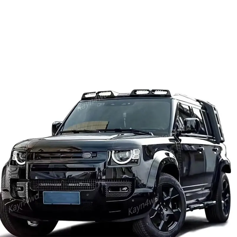 ملحقات الطرق الوعرة 4x4 قضيب إضاءة علوي للسقف سبويلر مع 4 مصابيح LED DRL لـ 2020-2025 Land Rover L663 Defender 90 110 130 #3