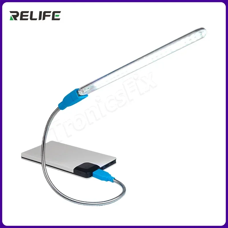 RELIFE RL-805 24 Led Table Lamp 360 Degree Rotation Study Bed Reading Desk Desktop Lights USB Rechargeable Eye Protection