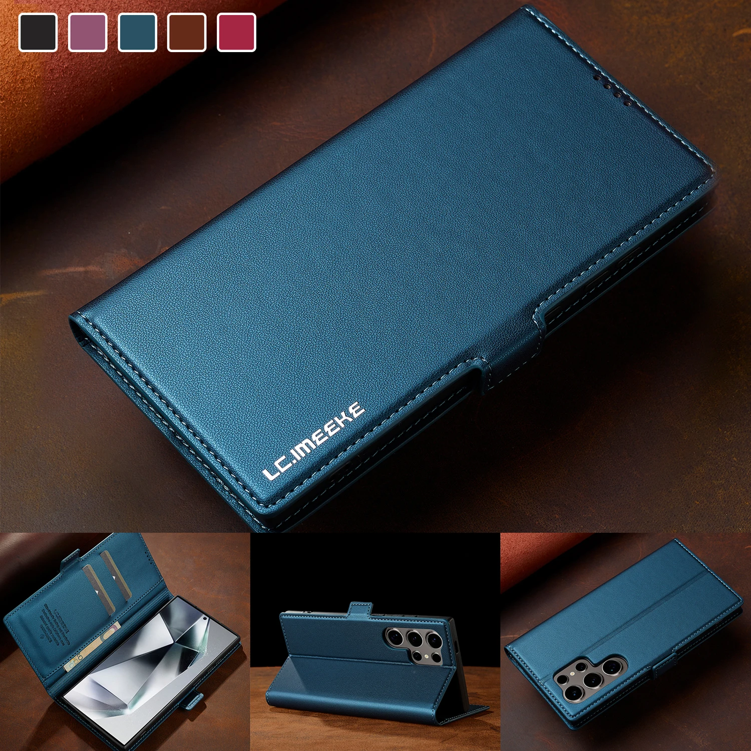 

L1 Flip Case For Samsung Galaxy S26 S26Plus S26Ultra, Wallet PU Leather Case Stand Full Cover Card Pocket, Pouch, Magnetic Close