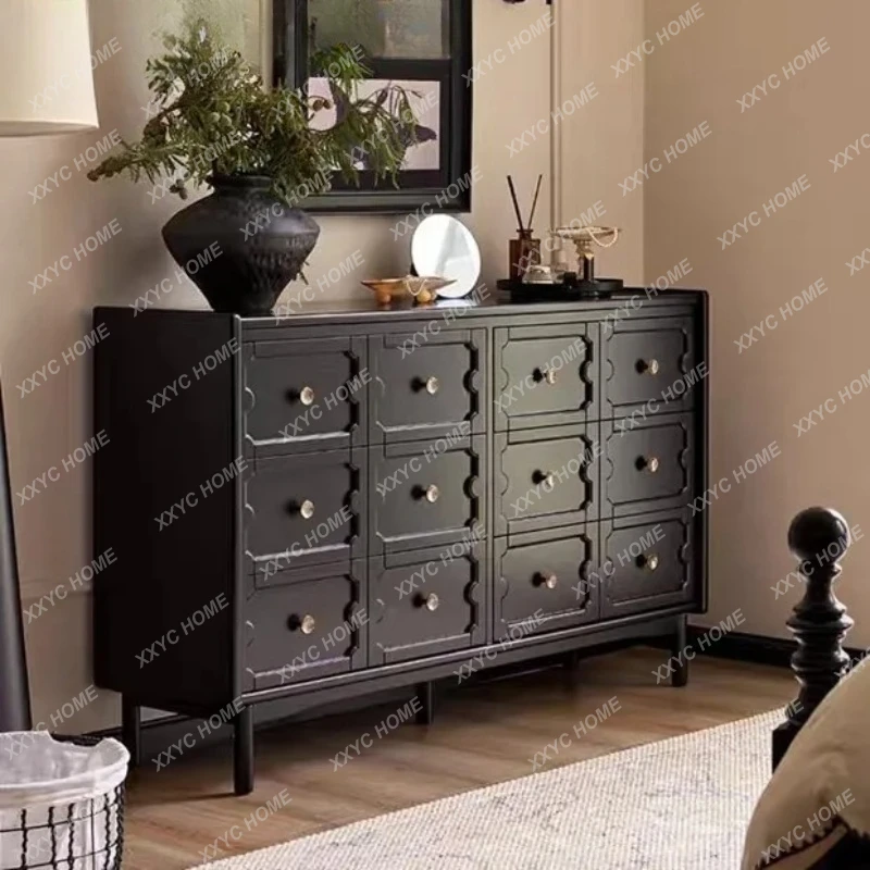 

Прикроватная тумбочка в стиле ретро из массива дерева, шкаф для хранения вещей в гостиной и спальне