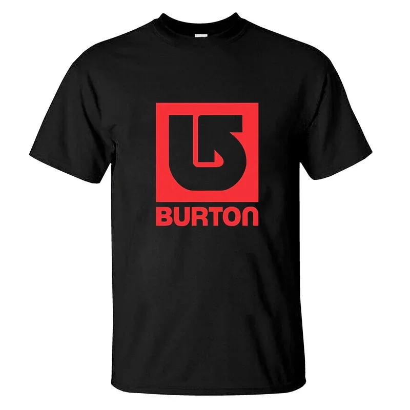 

2024 Men T Shirt Casual Burton Snowboards Logo T-shirt Graphic Summer Short Sleeves 100% Cotton S-3XL Cool Tee