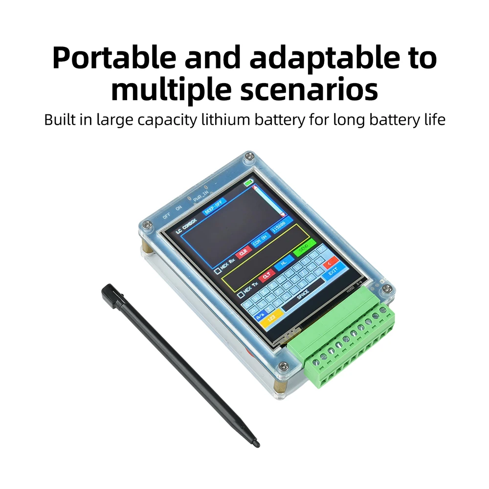 Handgehaltener serieller Debugger mit STM32-Tool, tragbare Datenübertragung RS485 RS232 TTL, 2,8-Zoll-TFT-Touchscreen für Elektronik – Detail 10