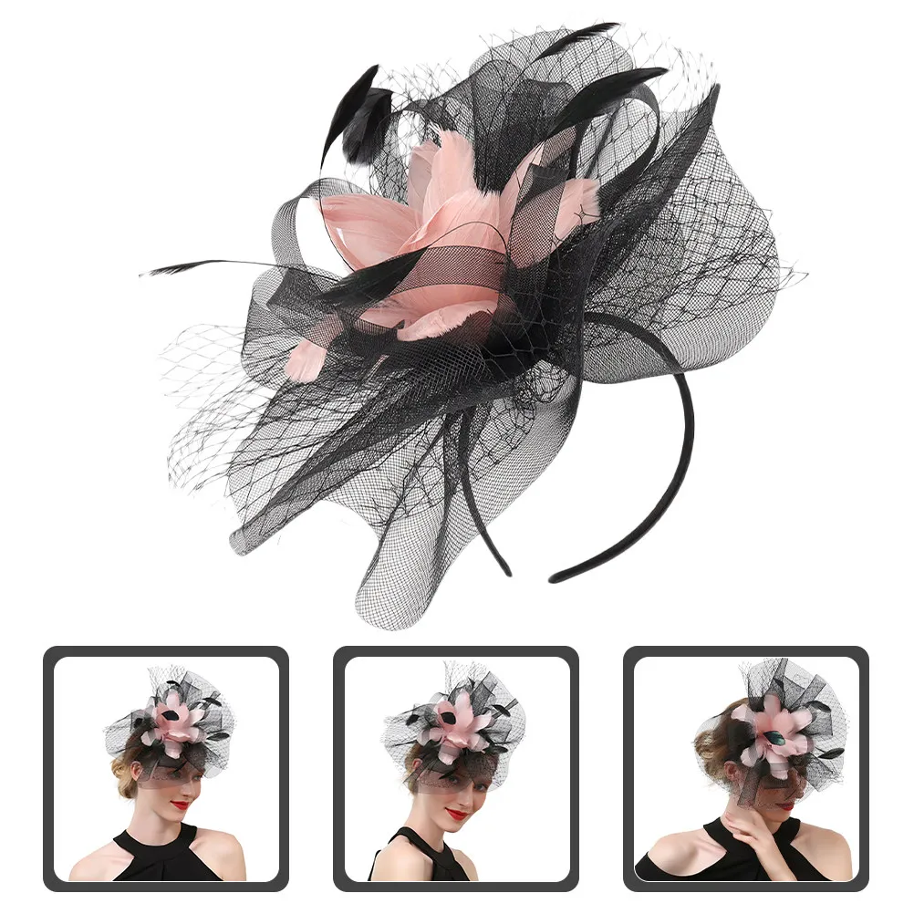 Women's Fascinator Hat Removable Headband Hair Clip Tea Party Wedding Cocktail Fascinator Headband Vintage 1920S Church