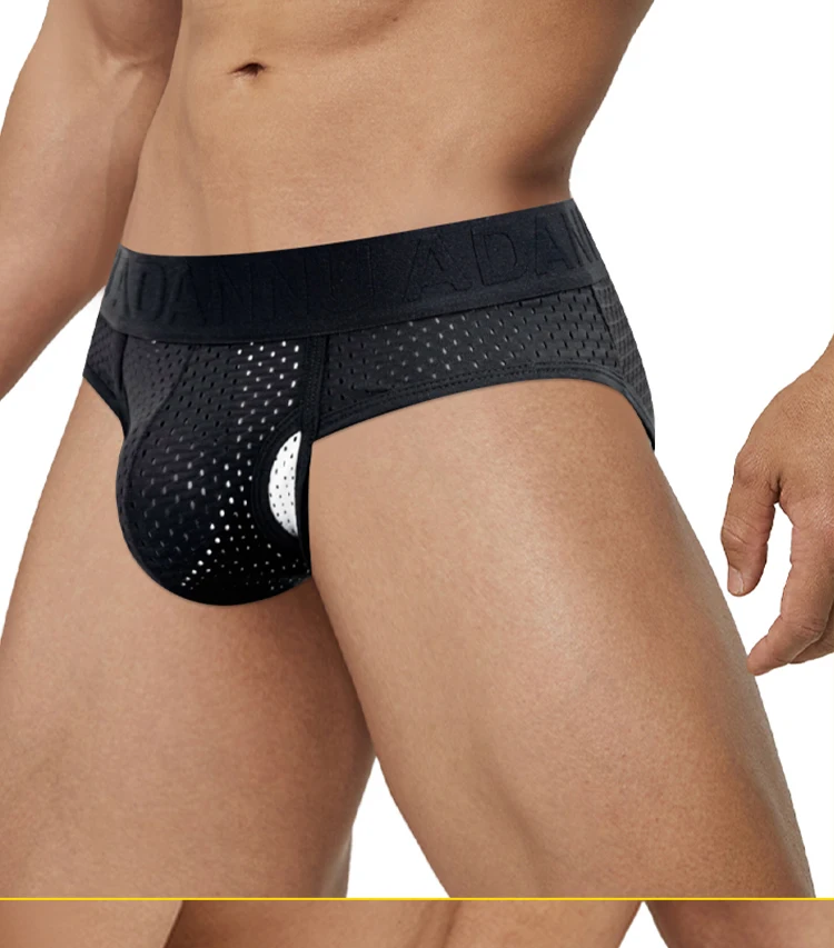 Calzoncillos de Verano y Primavera para Hombre, Diseño con Bolsillo Separado, Malla Transpirable, Ropa Interior Deportiva Delgada y Fresca para Hombre