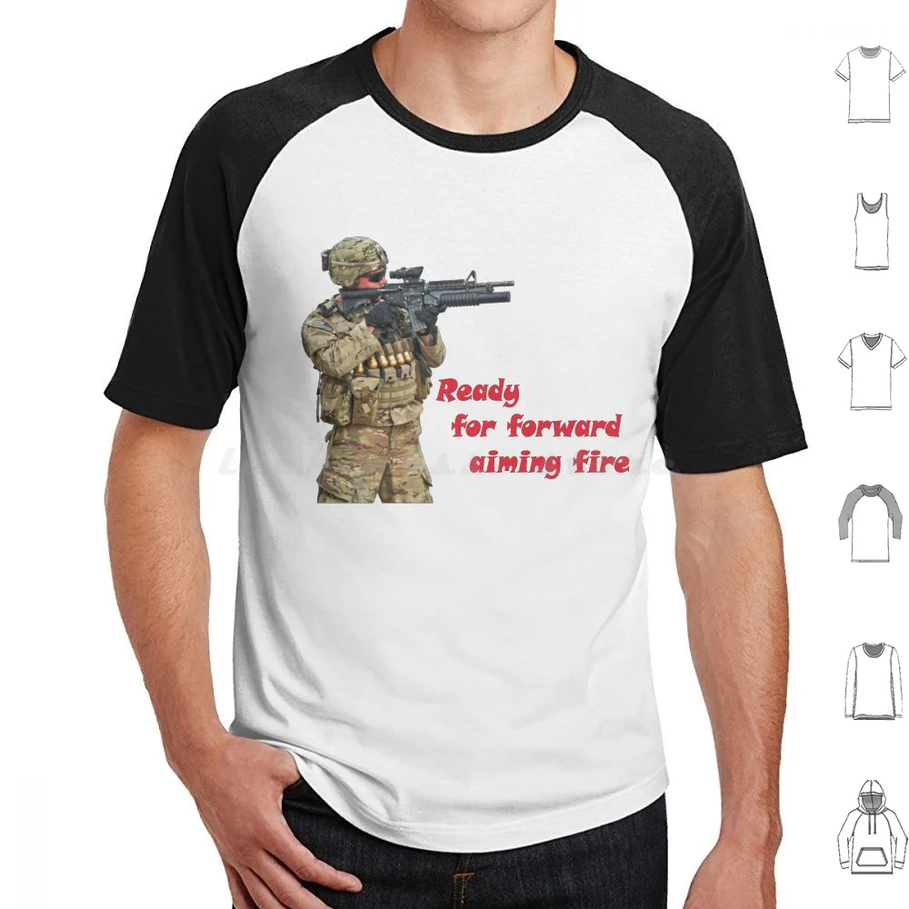 Complete Preparation For Forward Aiming T Shirt Big Size 100% Cotton Forward Observations Crye Fog Wrmfzy Forward Observation