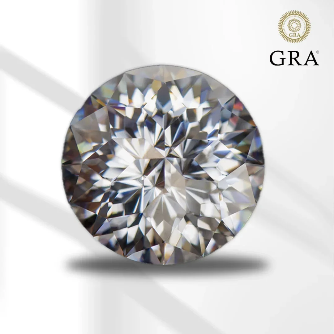 

Moissanite Stone Special Emperor Cutting Round Shape D Color with GRA Certificate Gemstone Charms Beads Jewel Making Material