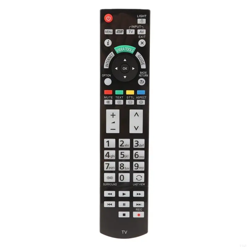 Y4QF for PanasonicTX-L42ETW50 TX-P50VT50B Remote Portable N2QAYB000715 Black Remote