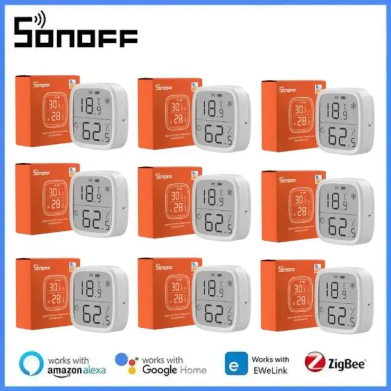 

Умный датчик температуры и влажности SONOFF SNZB-02D Zigbee с ЖК-экраном, удаленный мониторинг в режиме реального времени, Ewelink через Alexa Google Home