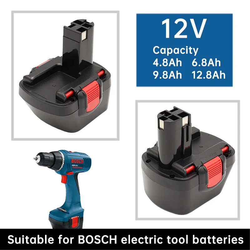 

New for Bosch 12V 12800mAh PSR Rechargeable battery 12V 12.8Ah AHS GSB GSR 12 VE-2 BAT043 BAT045 BAT046 BAT049 BAT120 BAT139