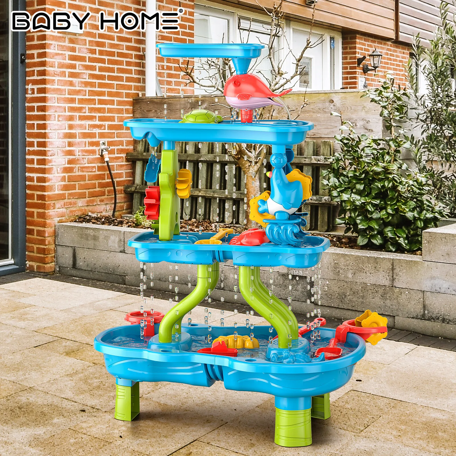 

Sand Water Table 4-Tier Sand And Water Play Table Toys Summer Outside Christmas Halloween Gift