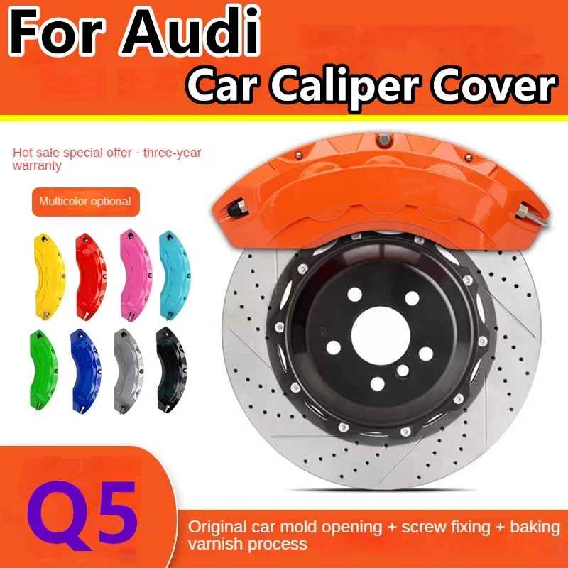 For Audi Q5 Car Brake Caliper Cover Aluminum Fit 2.0TFSI 3.2FSI 2010 2011 2012 35 TFSI 2013 2015 40T 45T 2022 2023 2024