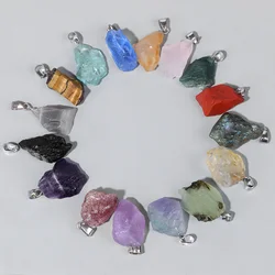 Irregular Raw Stone Pendent Natural Agates Caenelian Quartzs Howlite Gem Stone Charm Jewelry Accessories For Making Diy Necklace