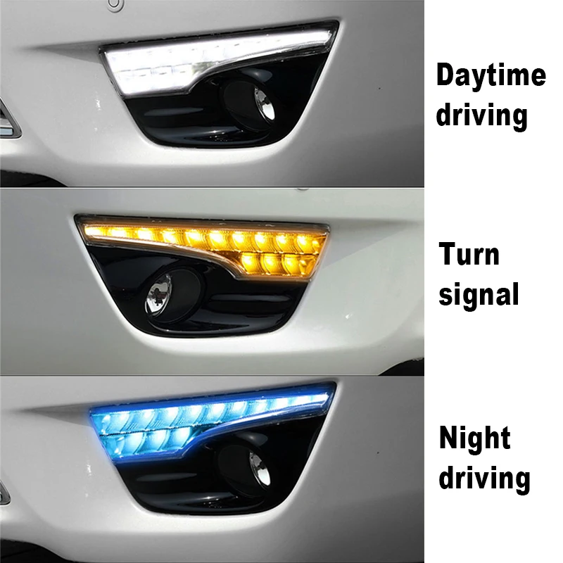 1 Set Drl Daytime Running Lights Turn Signals For Nissan Teana ALTIMA 2013 2014 2015 2016 Fluorescent Lamps With Turn Signals