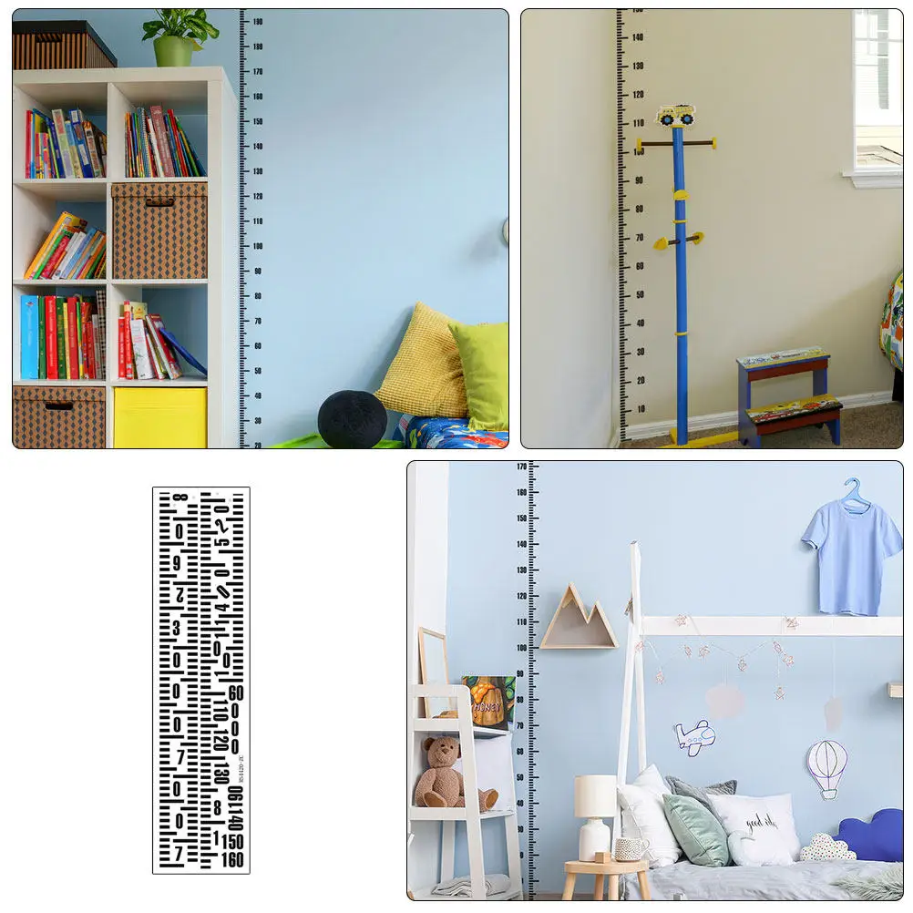 Height Growth Chart Wall Sticker Minimalist Design Reusable High Precision Measurement Growth Ruler for Home